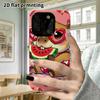 Phone Case: 2D Flat Design Suitable for iPhone 18, 17, 16, 15, 14, 13 Pro Film Protective Case, Couple Style, Watermelon Swimsuit Capybara, Christmas 