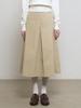 General Idea Split A-Line Midi Skirt [Beige] / Gf1Lsk506