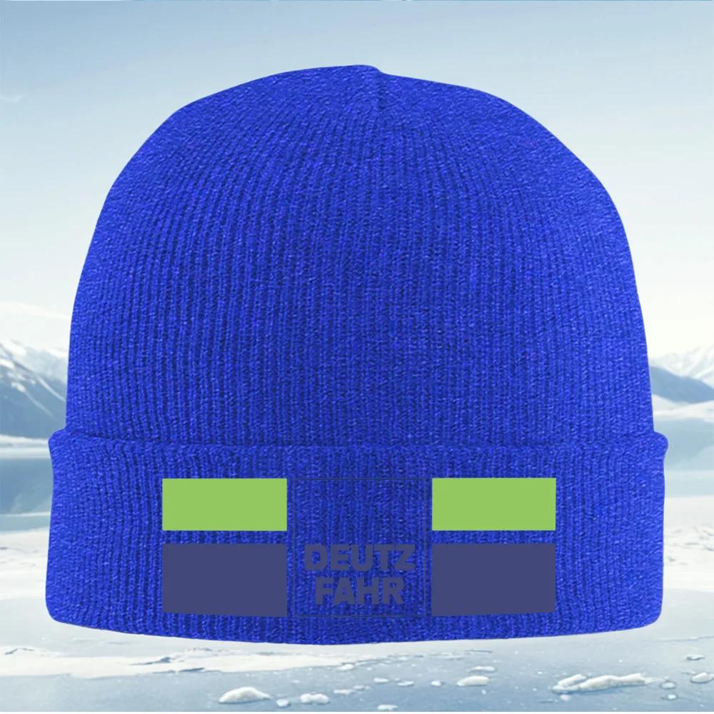 Green squares logo black text Unisex Women Unisex Knitted Hat Beanie Pullover Cap Winter Thermal Warm Christmas Outdoor Cyclin