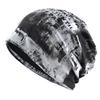 Dame Kryds-Grænse Printet Slouchy Hat - Skaldet Hovedindpakning & Bogstav Hip-Hop Stil