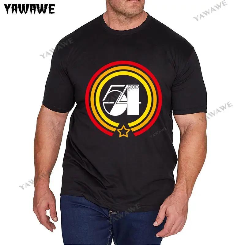 Hot Sale T Shirts Studio 54 Music Production House Logo MenS Black TShirt New Cool Tee Shirt Male Brand Clothing Teeshirt