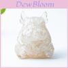 Resin Crystal Cow Figurine With Lucky Fortune For Office Desk Decor Gift For Teens And Adults