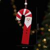 Metal Christmas Hanging Ornament Lightweight Christmas Sweater Ornament Character Candy Cane Ornament Festive For Christmas Tree