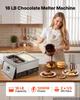 VEVOR Chocolate Melting Machine, 2 Tanks 8.2 kg Choc Commercial Melter, 1200W High Power, Water Bath Heating System, Stainless Steel Body