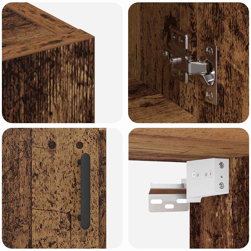 Wall Mounted Wall Cabinet Reclaimed Wood Look 60 x 31 x 70 cm Engineered Wood