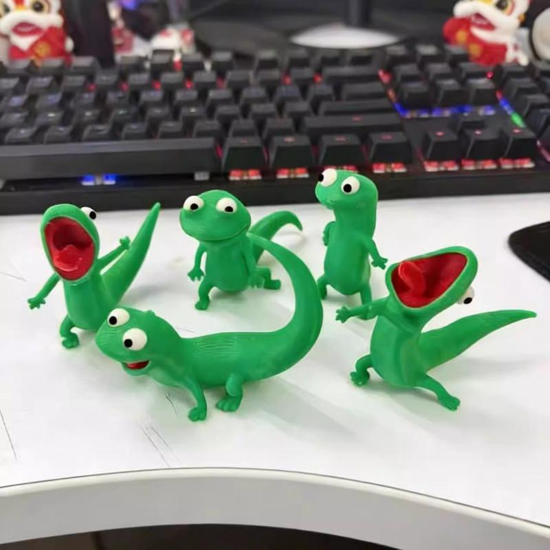 Funny Action Figure Model 3D Printed Cute Cartoon Green Lizard Tom Ornament Creative Desktop Decor Anime Movie Merchandise Gift