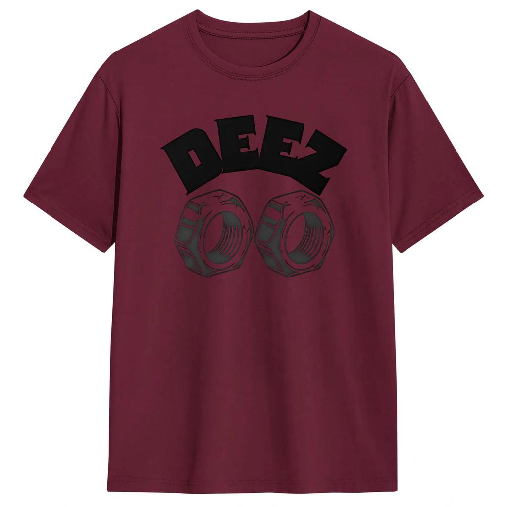 Men Deez T Shirts Pure Cotton Clothing Fashion Short Sleeve Round Collar Tee Shirt Classic Tshirt