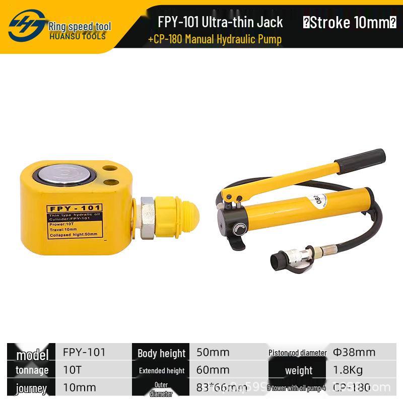 Ultra-Thin Electric & Manual Hydraulic Jack 10t-100t, Split Type (Lateral)