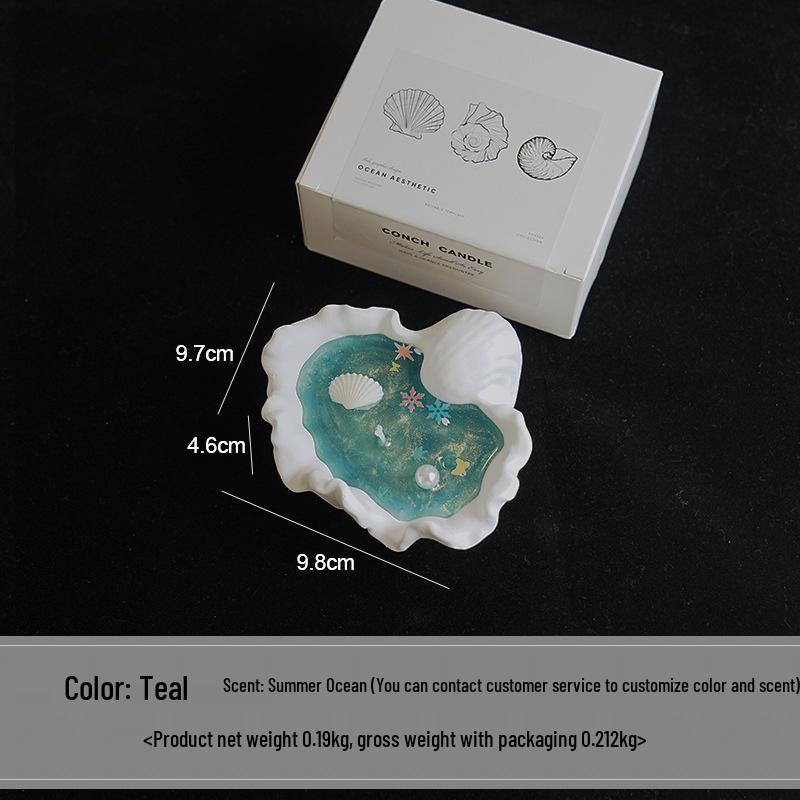 Shell-Shaped Aromatherapy Jelly Wax Candle – Handmade Fragrance Ornament & Gift