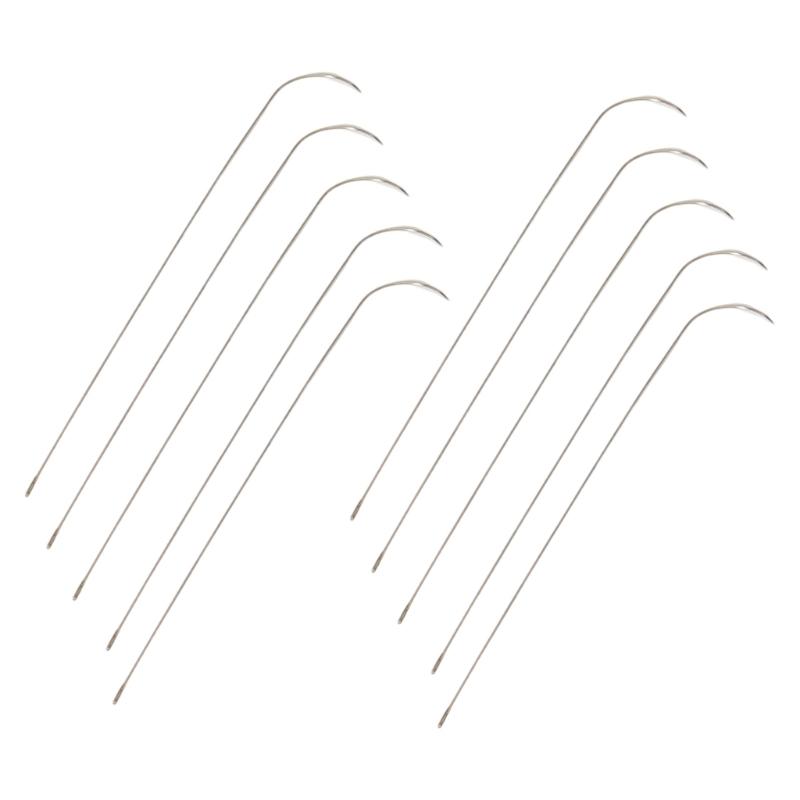 Versatile 10 Piece Alloy Beading Needle Extra Large Eye Holes For Smooth Threading Multiple Bead Types Compatibility