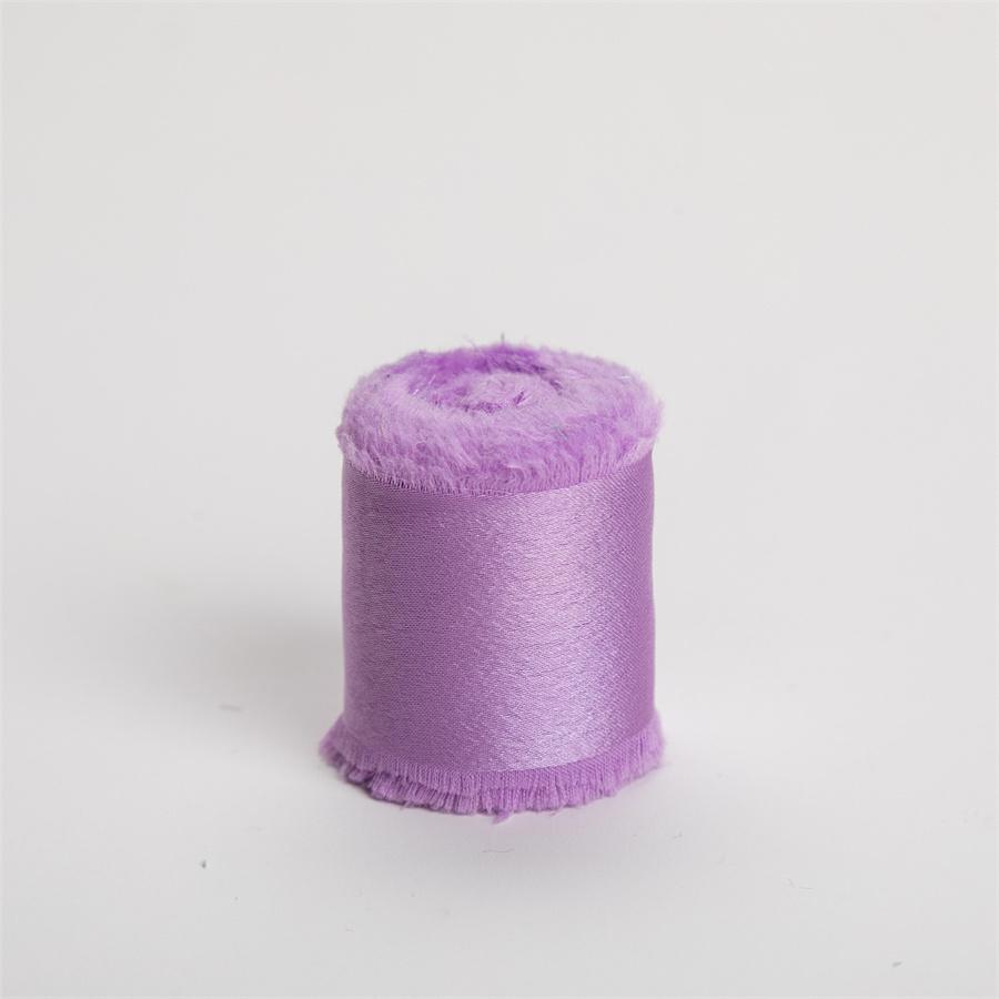 1 Roll 5 yards Frayed Edged Satin Handmade Smooth Soft Ribbon For Wedding Invitation Bouquets Birthday Party DIY Decoration Gift