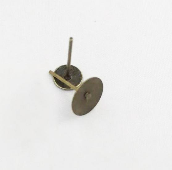 DIY Round Base Flat Piece Earring Posts - Dangle Accessories In Stock