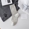 White Bow-knit Socks - Mid-calf Length, Suitable for Sports, Odor-resistant and Sweat-absorbent, Suitable for Spring, Autumn and Winter for Girls.