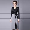 Zhili Elegant High-End Lace Splice Slimming Dress, Formal Hip Skirt, 2025 Style