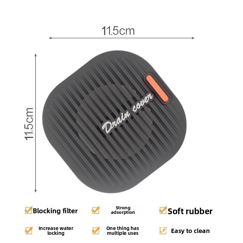 Kitchen Filter Screen Floor Drain Cover Filter Screen Bathroom Hair Blocking Large Soft Rubber Floor Drain Filter Toilet Sewer