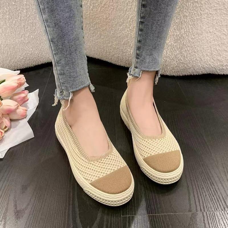 Mode 2024 Neue Sommer Damen Freizeitschuhe Bequem Atmungsaktiv Mesh Slipper Mama Schuhe