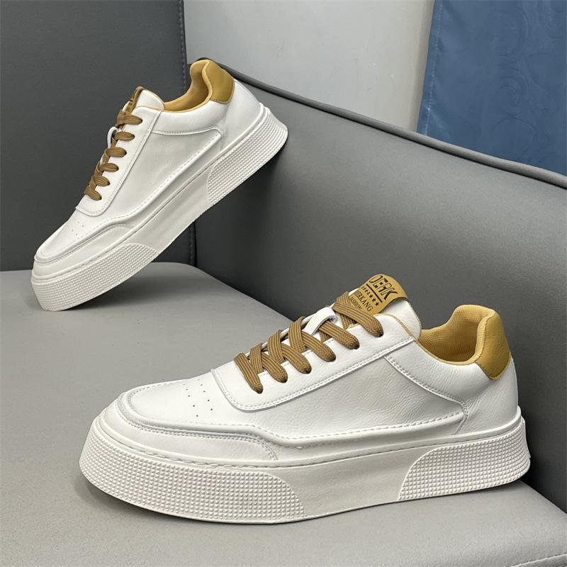 Autumn new leather soft-soled breathable shoes sports and leisure board shoes bc