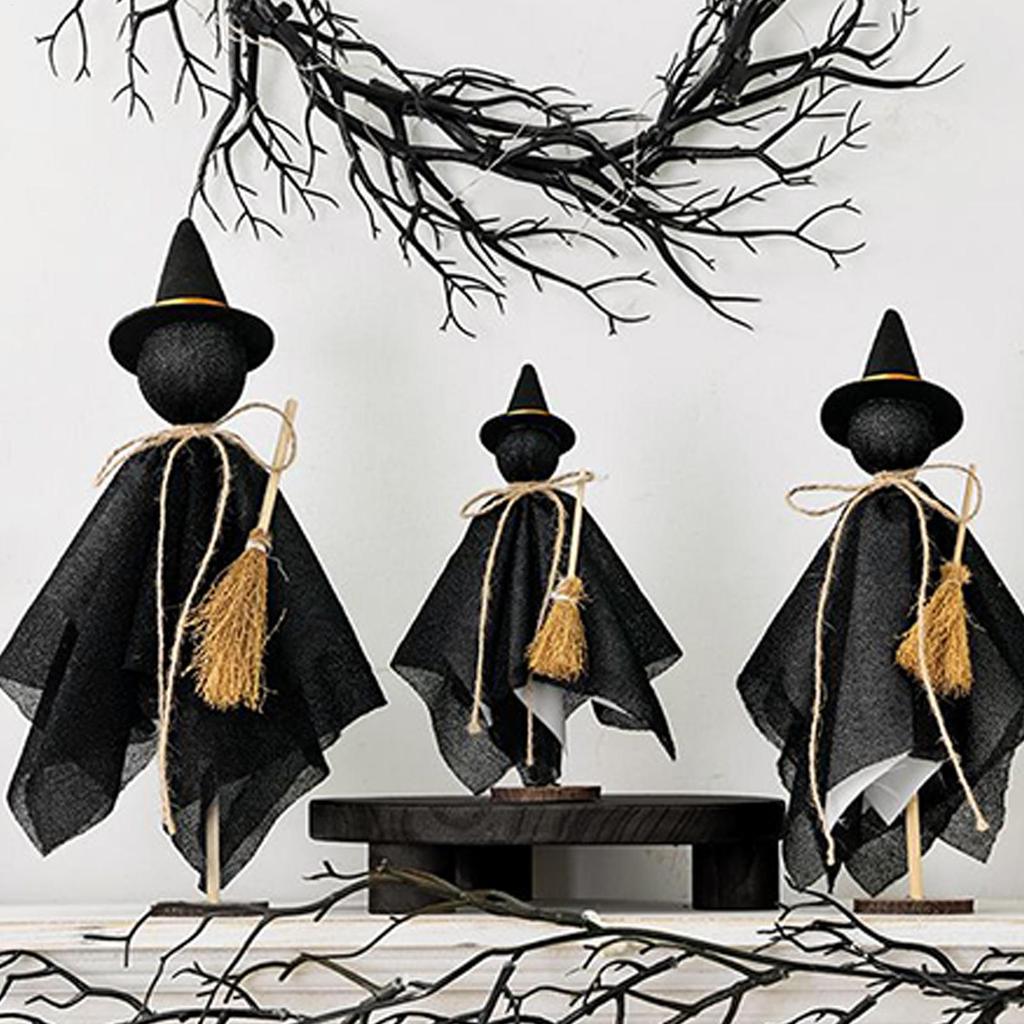 Witch Decor Witch Statue Desk Decor Set 3 Pieces Halloween Decorations Table Centerpieces For Living Room Fireplace Bedroom