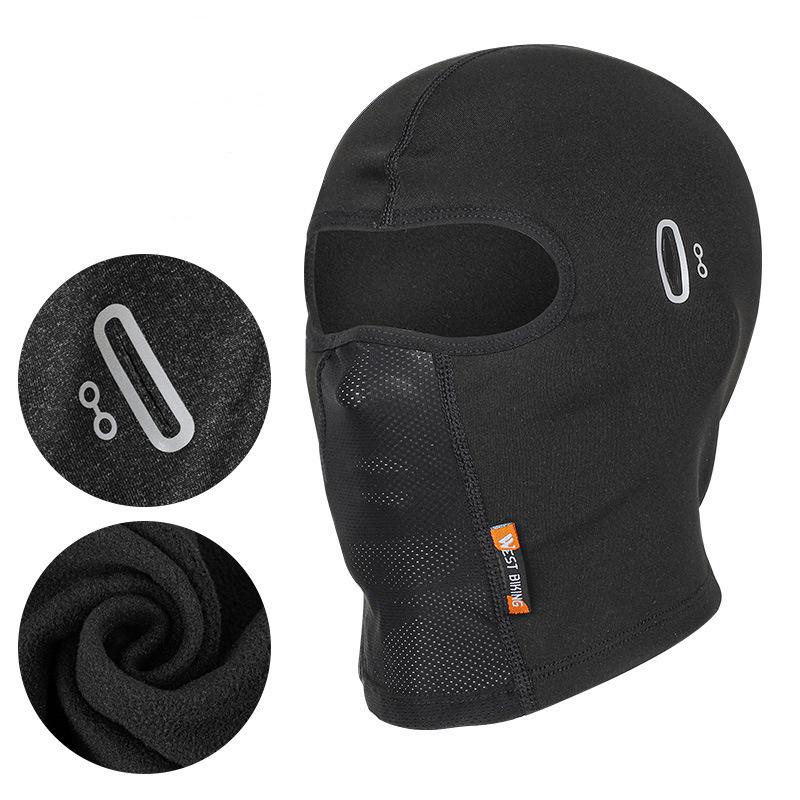Masque intégral chaud Hiver Cyclisme Moto Moto Casque intégral pour Hommes Femmes Sports Anti-poussière Coupe-vent Écharpe Coiffure