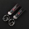 Leather Carbon Fiber Car Rings Keychain Zinc Alloy Keyrings For GR GAZOO RACING Toyota Yaris Hilux Corolla Prius