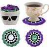 Funny Coasters for Adults,Skull Kitchen Accessories,Suitable for Beverages,Coffee,Gift for Housewarming,Funny Coaster for Home Decor Tabletop