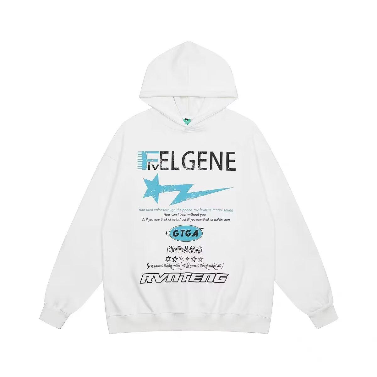 

Мужская толстовка с капюшоном весной и осенью, свободная и модная универсальная куртка с буквенным принтом, мужская толстовка с длинными рукавами, повседневный топ XL белый