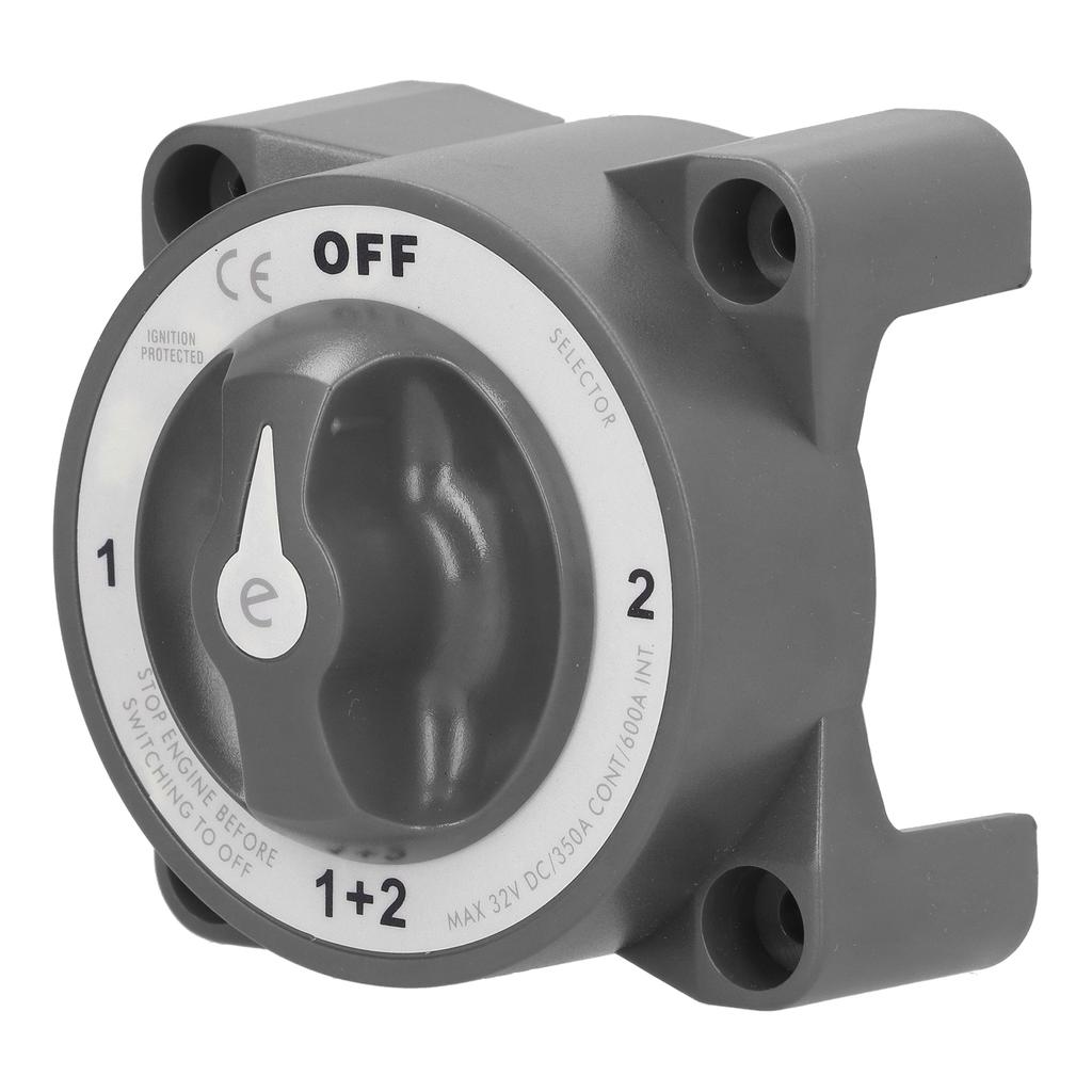 Battery Switch 4 Position 38in16 Terminal IP66 Waterproof for Motorhomes 32V 350ABlack