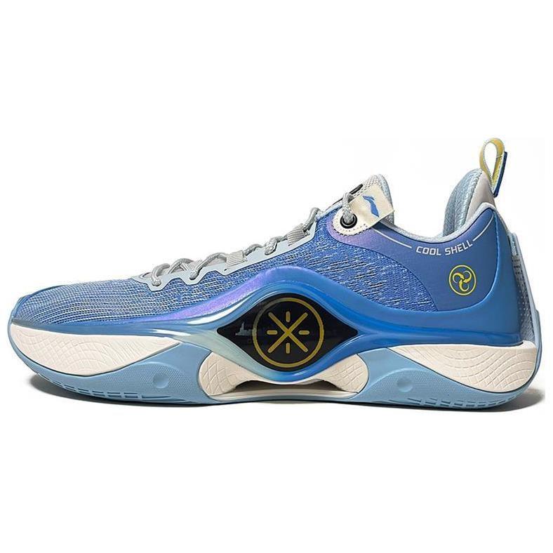 Li Ning Shadow 5 Cushioning Slip Resistant Low top Basketball Shoes Men's Blue ABPU009-8