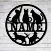 Custom Metal Cat Wall Art Decor for Farmhouse Indoor Outdoor