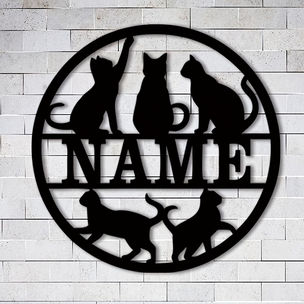 Custom Metal Cat Wall Art Decor for Farmhouse Indoor Outdoor