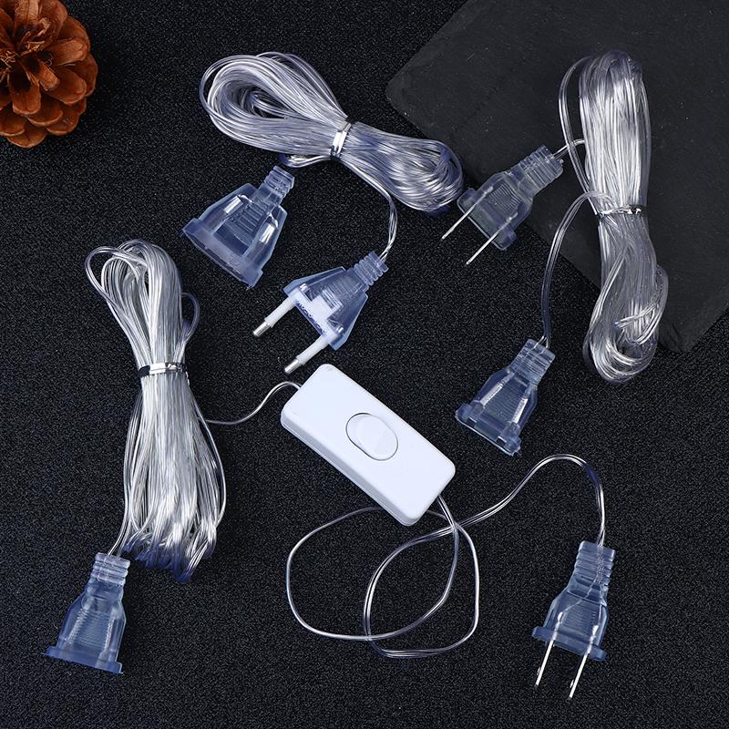 3M/5M Eu Us Plug Extender Wire Light String Extension Cable Standard Power Extension Cord For Christmas Led String Light