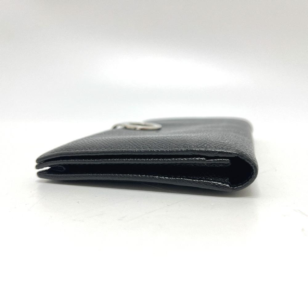 BVLGARI 33745 Bulgari Bulgari Logo Clip Bi-fold Wallet Long Wallet Leather Black