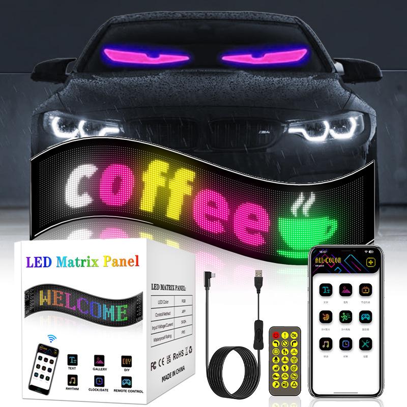 Bluetooth-Controlled LED Window Display: Flexible Scrolling Screen for Mobile App Use