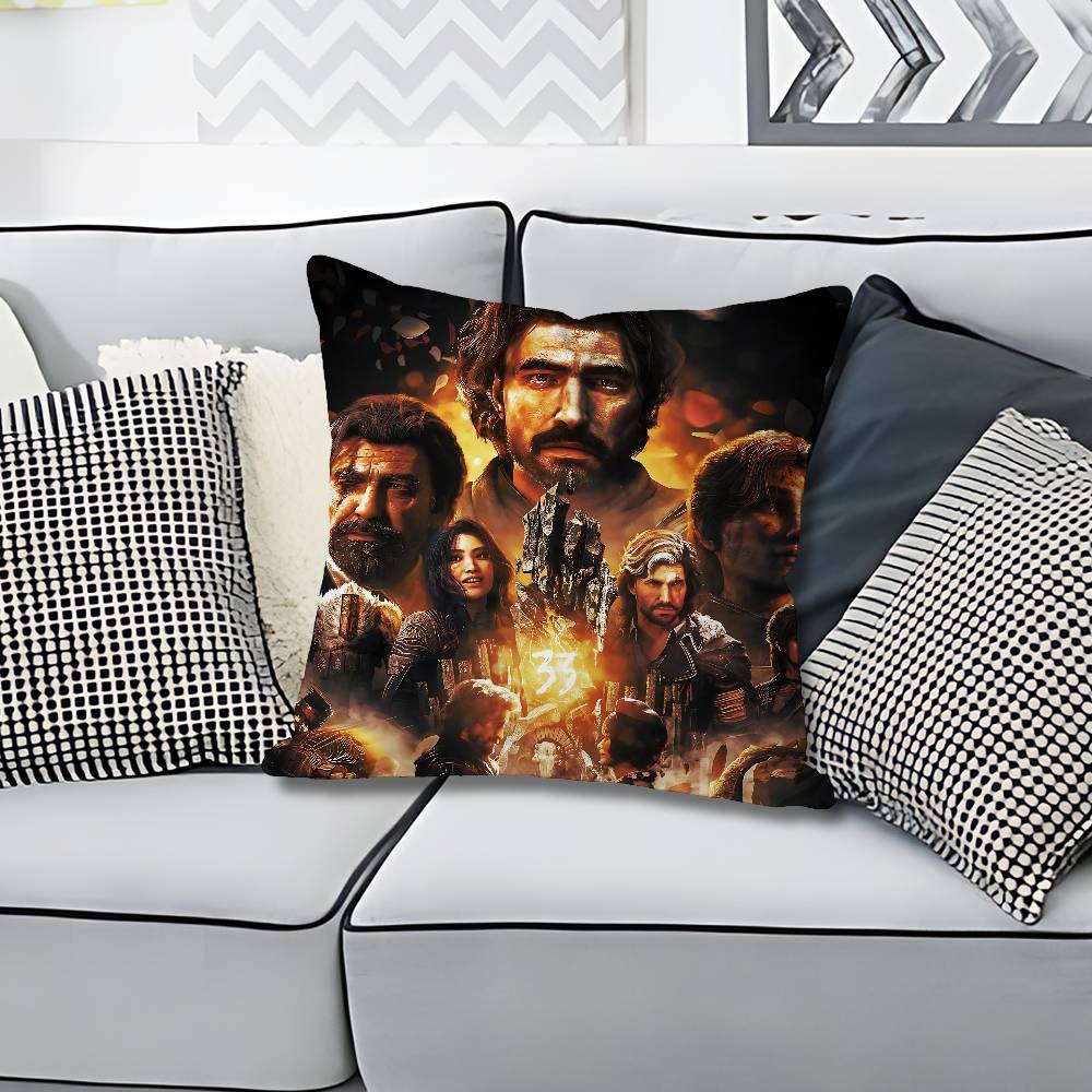 Gamer CClair Obscur EExpedition 33 Various Sizes Square Pillow Case For Car Home Bedchamber Decor Custom Valentine gift