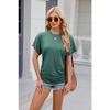 Women's Summer Solid Color Round Neck Loose Short-sleeved T-shirt Top
