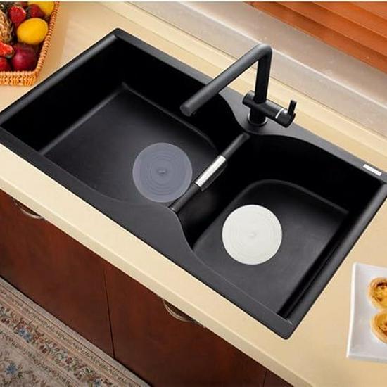 Filtro per Capelli in Silicone per Vasca da Bagno e Lavandino - Copertura Piatta con Ventosa Facile da Pulire per Scarichi di Cucina e Bagno