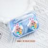 Cute Portable Eye Contacts Case Labubu Cartoon Beauty Pupil Storage Box With Wearing Stick Tweezers Travel Contact Lenses Case