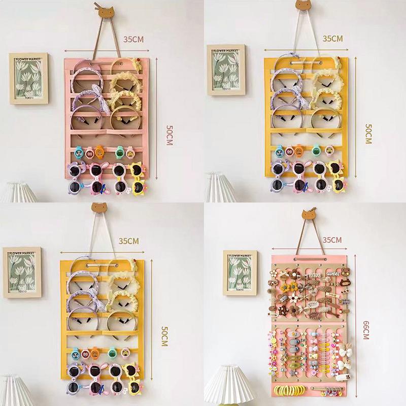 קשתות שיער ארגונית תליית קיר קיבולת גדולה מחזיק סרט שיער קליפ אחסון קולב אביזר חיסכון לחדר ילדה