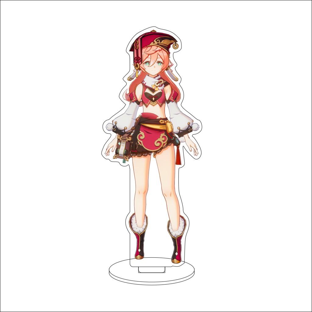 16CM Anime Genshin Impact Cosplay Acrylic Stand Ornaments Aether/Lumine/Paimon/Asmoday/Ronova  Figure Stand Halloween Gift