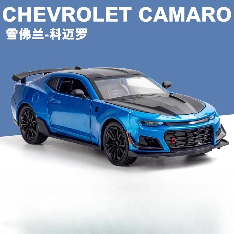 1:24 Chevrolet Camaro Alloy Diecast Model Toy Car Sound And Light Pull Back Metal Car Simulation Collection Gifts Toys Boy