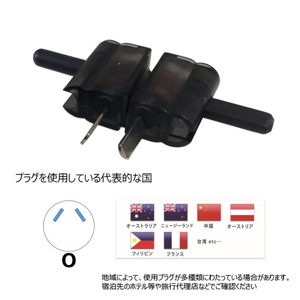 Kashimura International Adapter Plug with Sasuke Case, 2/Smoke, NTI-93