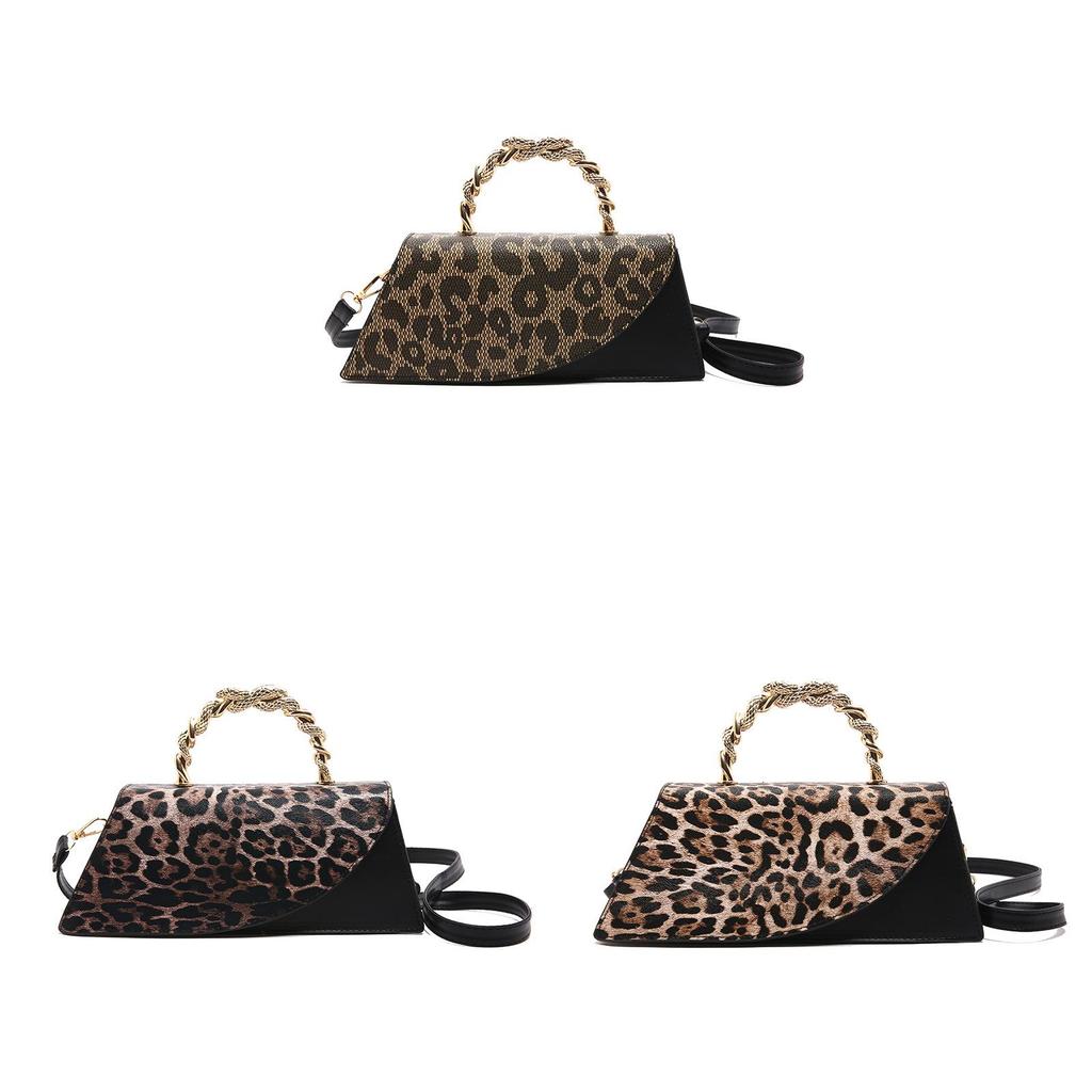 Streetwear Leopard Print Small Pu Crossbody Bag With Magnetic Closure For Daily Use