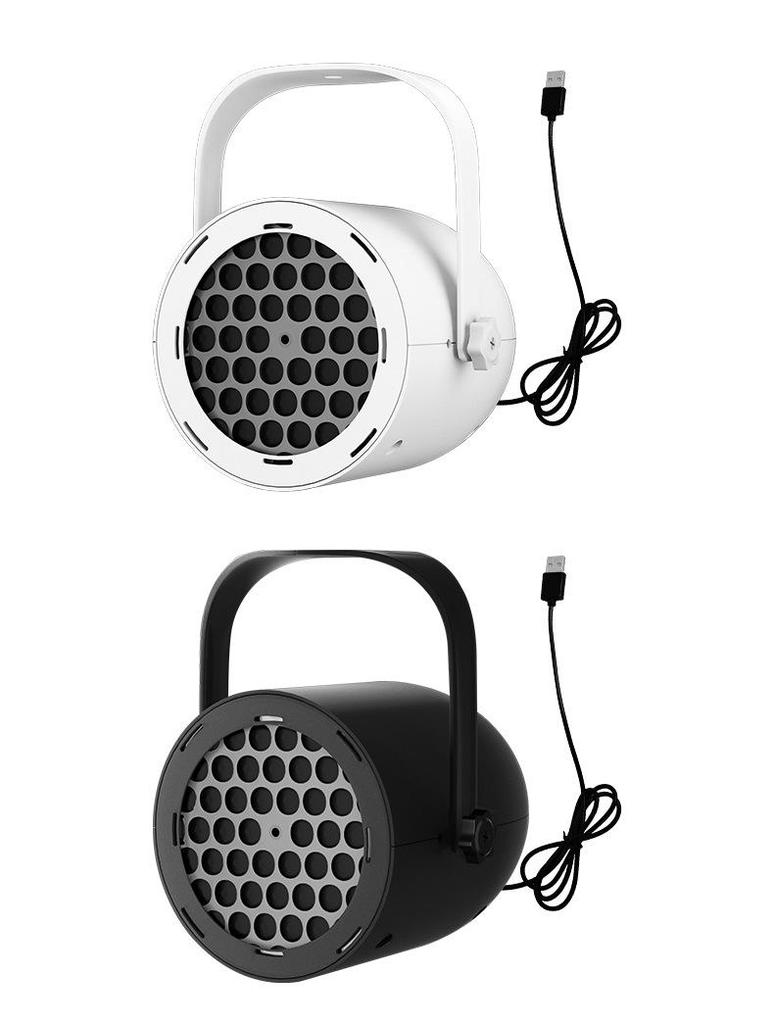 Festive LED Snowflake Projection Lamp with 16 Patterns - USB Halloween & Christmas Atmosphere Rotating Stage Light