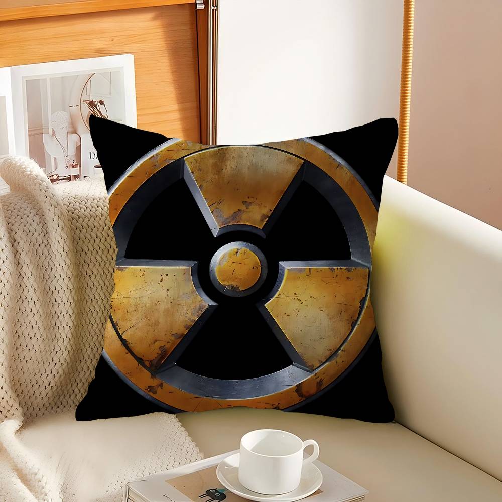 Creative Radiation Logo Personalized Pillow Dust Cover Bedroom Kids Party Decoration Pillowcase Birthday Children Gift