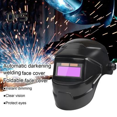 Solárna Samostmievacia Zváračská Prilba s LCD Šošovkou 180-Stupňovo Nastaviteľná Žiaruvzdorná Zváračská Prilba