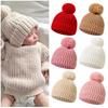 Baby Winter Hat Pom Pom Knitted Beanie Warm Newborn Infant Cap Boys Girls Toddler Photography Props Autumn Clothes Accessories 0-12 Months