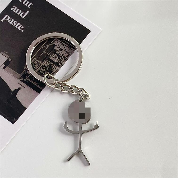 Stickman Heart and Middle Finger Keychain: Cute, Funny Pendant for Students