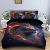 3D Digital Star Lion Polyester Three-Piece Quilt Cover Bedding Quilt Cover Pillowcase