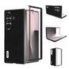 For Samsung Galaxy Z Fold7 5G Case Cross Texture Genuine Cow Leather Coated PC Phone Cover