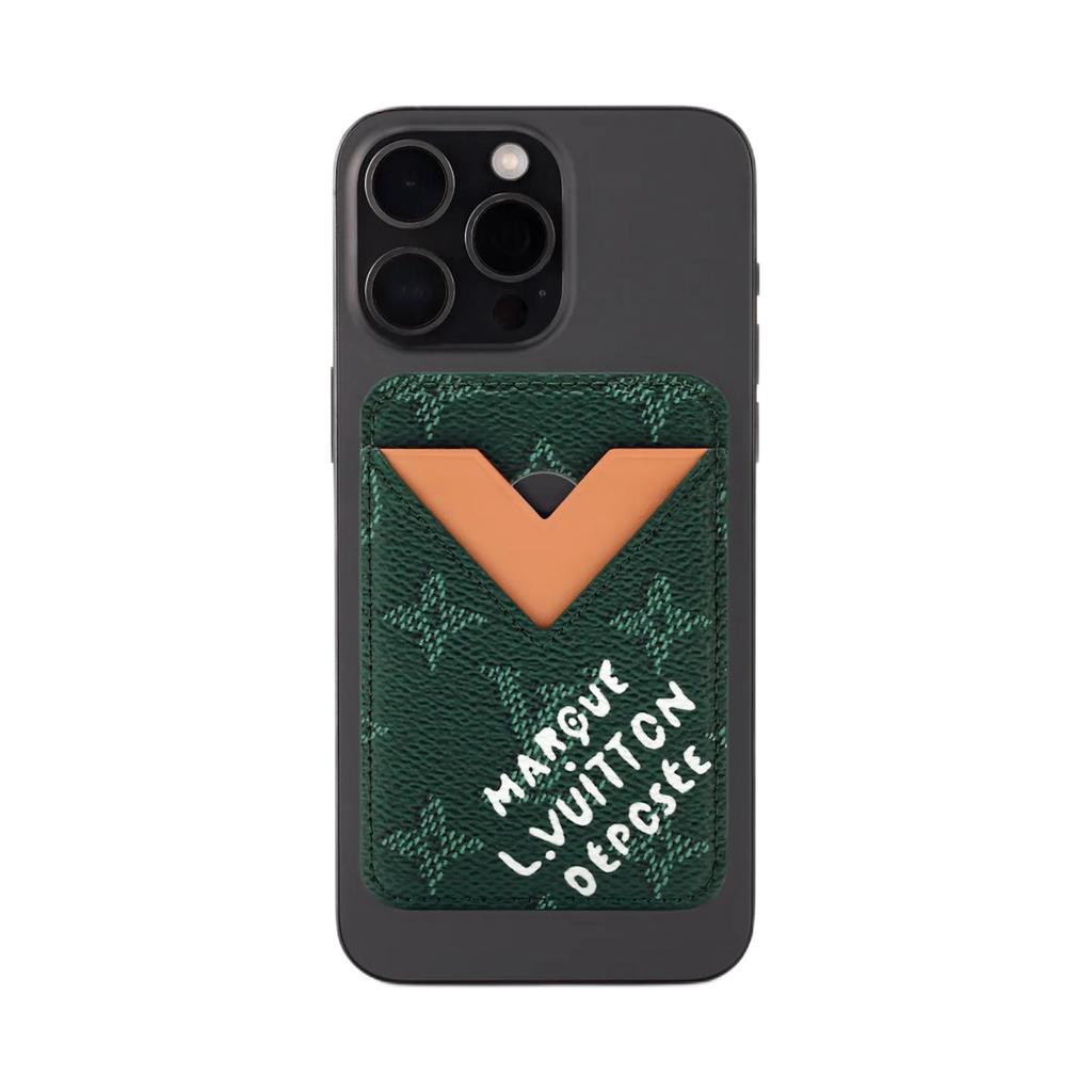 Louis Vuitton Magnetic Card Holder Epicea Monogram Heritage Canvas Men Wallets Green M26949